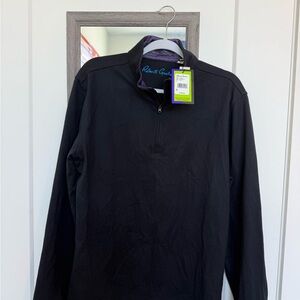 Robert Graham Black and Purple Quarter-Zip Pullover